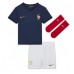 Billige Frankrig Aurelien Tchouameni #8 Børnetøj Hjemmebanetrøje til baby VM 2022 Kortærmet (+ korte bukser)